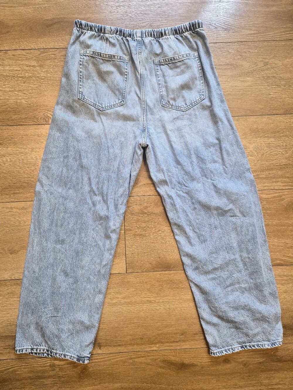 [NWOT] GAP High Rise Easy Barrel Jeans Medium Elastic Waist Light Indigo Womens - Picture 11 of 11